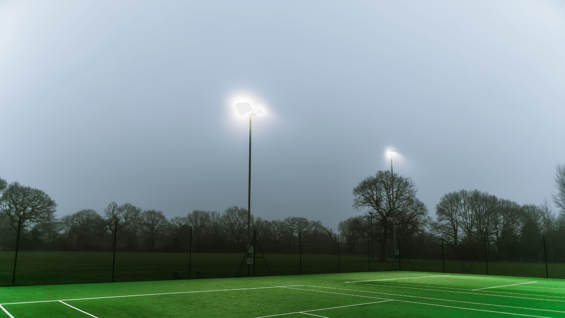 Tennis Court Floodlighting at Wythall Tennis Club